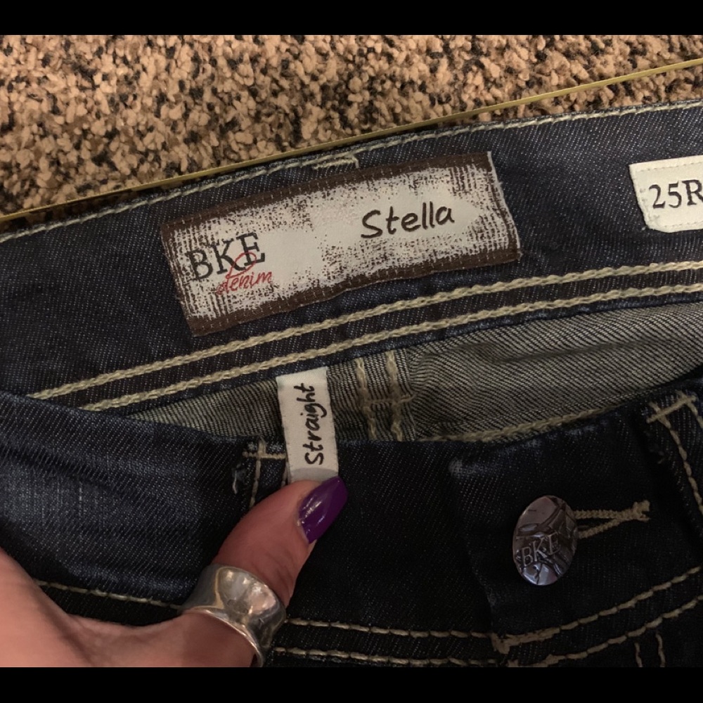 BKE straight leg jeans sz 25R - Picture 3 of 7